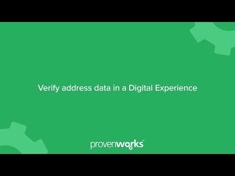 Verify addresses in a Digital Experience: Salesforce CRM