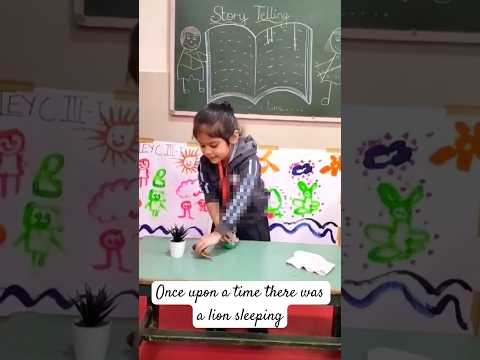 Lion and the mouse story with props! #storytelling #creativekids #storytimeforkids #shortstories