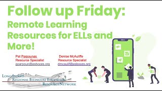 May 1, 2020 Follow up Friday: Remote Resources for ELLs