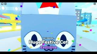 Huge Festive Cat Hatcher Roblox Pet Simulator X | #DEVIL_SCRIPT