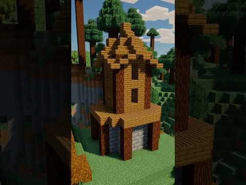 Build Part 3 🪵Taiga Tower Minecraft