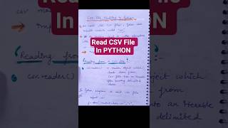 Read CSV file in PYTHON #pythoncbse #cbsepython #class12python #cbse11python #pythontutorial #python