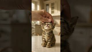 A blink, a smile, and a heart full of trust.❤️ #TinyKitten #CatLovers #GentleTouch  #EmotionalPets