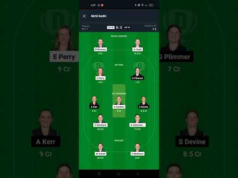 T20 women's world cup 2024 | Aus W vs Nz W | Dream 11 prediction | Today dream 11 prediction