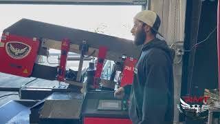 Bandsaw Testimonial | Fabco on an RMT S-SMART PM 13-15 Double Miter Bandsaw