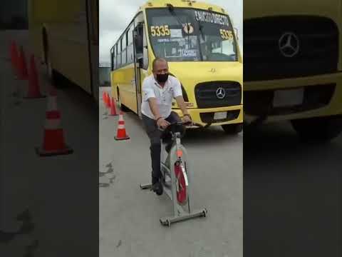 Training given to bus drivers to understand how cyclists feel when passing a cyclist.