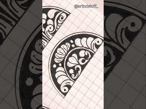 Step-by-step Mandala Pattern Drawing 💖#mandaladrawing #mandalapattern #easymandalaart #youtubeshorts