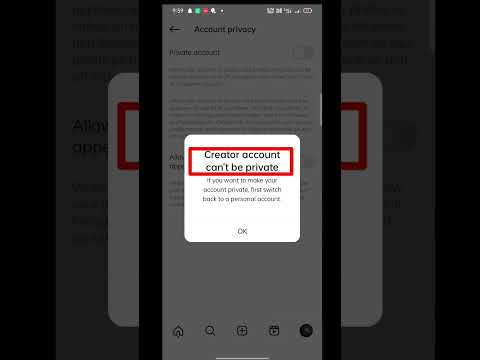 ✅creator account can't be private✴️