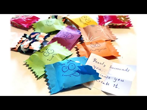 Paper Origami| Mini Candy Packet| Easy Crafts| Paper crafts| Fortune message packets| Easy DIY