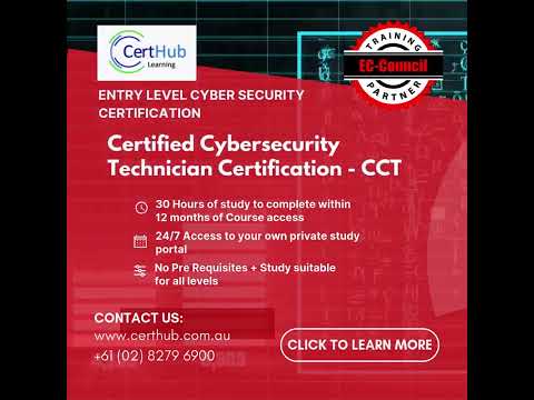 Certified Cybersecurity Technician (CCT) certification from CertHub