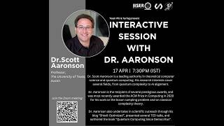 Interactive session with Prof Scott Aaronson