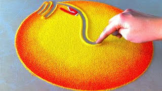 श्री गणेश चतुर्थी 🌺🙏🏻 easy Ganesha Rangoli using finger | Happy Ganesh Chaturthi art/ganesha rangoli