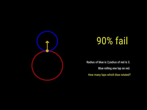 How many laps which small circle rotated? | Nice geometry problem.