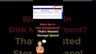 Why is There a Black Bar in Disk Management?