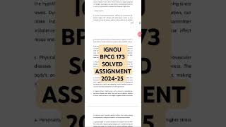 BPCG-173 solved assignment 2024-25 || IGNOU BPCG-173 assignment in english || BPCG-173 english pdf !