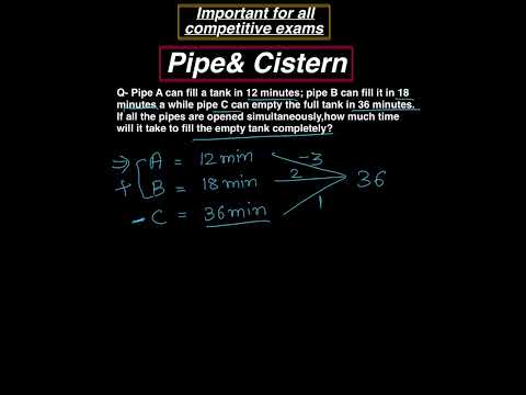 Pipe & Cistern trick #shortsviral #ssc #ssccgl #sscchsl #dsssb #competitiveexams #youtubeshort