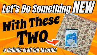 NEW ONE SHEET WONDER! Altered 4x6 Notepad Book. QUICK & EASY DIY! Great For Craft Fairs Or Gifting!