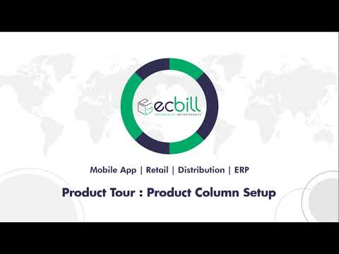 ecBill Software Product Column Setup