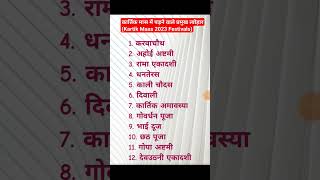 Kartik month festivals #shorts #kartikmaah