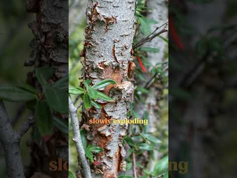 making dye out of tree bark then knitting a tree bark pattern