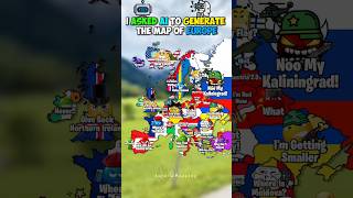 I asked AI to generate the map of Europe! 🤖🌍 #geography #mapping #countryballs #shorts #maps