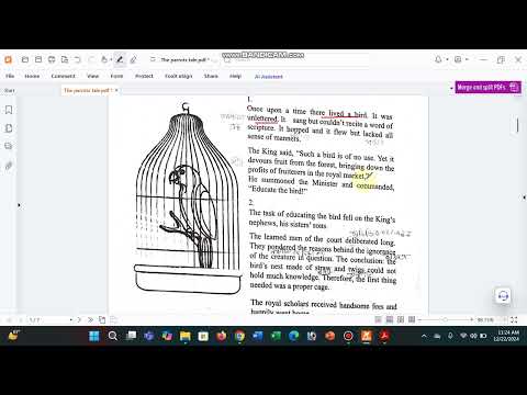 "The Parrot's Tale"(English for today-Class 11-12&Alim)