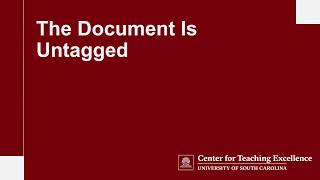 The Document is Untagged.