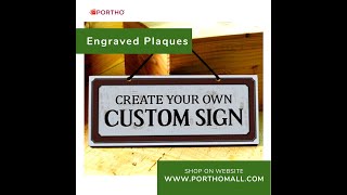 Engraved Plaques | Custom Nameplate | Porthomall