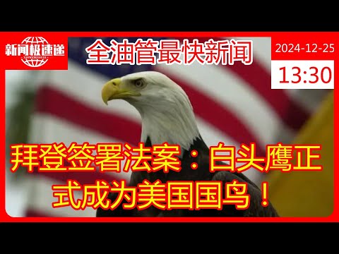 拜登签署法案：白头鹰正式成为美国国鸟！