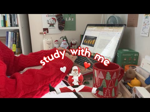 🎄2 hours study with me🎅【作業用】 study vlogは明日投稿しまス！