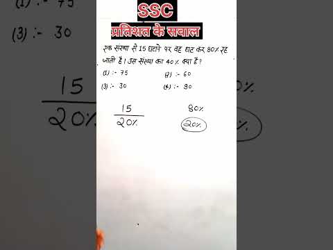प्रतिशत का सबसे आसान सवाल | percentage tricks #shorts
