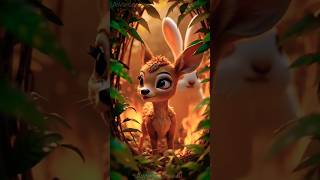 A Tale of Courage: The Rabbit Who Risked It All #shortsfeed #story #shorts @AwwdorableAI