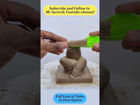 बरतन कि मदत से बनाये गणपती  | Easy Ganpati Making 2025 #tranding #ganpati #ganesh #shorts