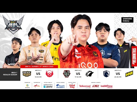 🔴 LIVE | MPL ID S15 | Regular Season Day 3 Week 1 | English