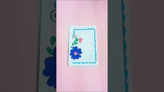 Blue & Pinky🔵✨💖 Flowers School Project front page design #shorts #schoolproject #borderart #ytshorts