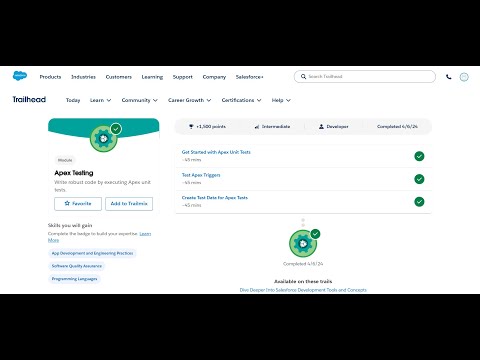 Test Apex Triggers | Apex Testing | Salseforce Trailhead