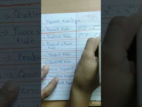 Exponent Rule/LAWS
