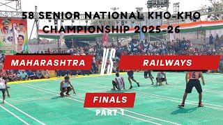 Maharashtra Vs Railways Final Match Part-1 58th Senior National Kho-Kho Championship Kazipet 2025/26