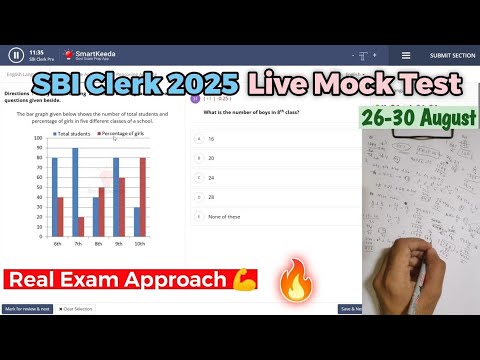 🎯Smartkeeda SBI Clerk Pre Live Mock Test 📚✍️26 Aug, Share Score📝👆, How to attempt mock 🗒 