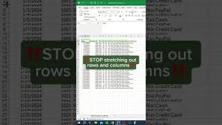 Excel Hack: Stretch Rows & Columns Like a Pro! 💡 #excel #exceltips #spreadsheetmagic