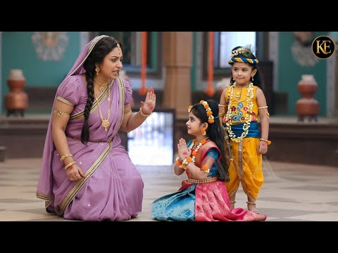 कान्हा की गलती के कारण मैया से माफ़ी मांग रही राधा | Yashomati Maiyaa Ke Nandlala | Shree Krishan