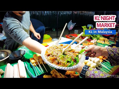 MALAYSIA NIGHT MARKET tour [KL Night Street in Kuala Lumpur] Street Food / Pasar malam