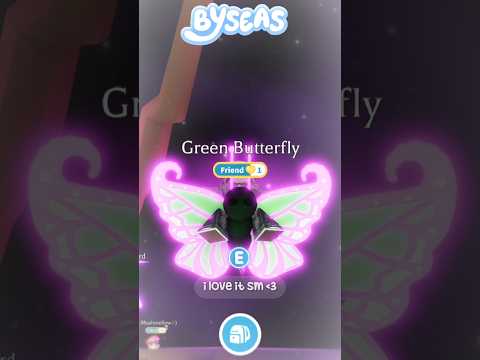 come make a MEGA GREEN BUTTERFLY 🦋🌈 with me !! (adopt me) :: #shorts #adoptme #preppy