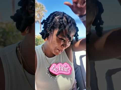Short 4C Hairstyle #4chair #type4hair #shortnaturalhairstyles #braidout #naturalhair #shortsfeed