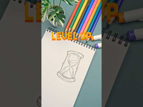 Level Up Your HOURGLASS DRAWINGS #art #drawingtutorial #howtodraw #drawing #tutorial #pencildrawing