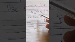 Line Method Division Trick #maths #divisiontricks #mathshort #mathsshorts #mathstrick #diy #shorts