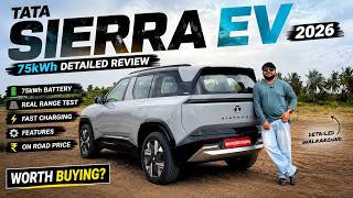 Tata Sierra EV 2026 Review | 75kWh Battery, Real World Range, Charging Test & On Road Price