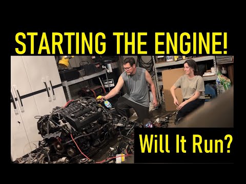 Starting Engine Out of Car! Will It Run? *WiringHarnessPt3* Cadillac 4.6 NORTHSTAR V8 FIERO PROJECT