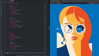 Pure CSS Woman With Sunglasses