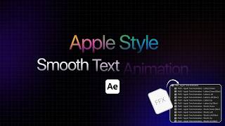 Smooth Text Animation - Apple-Style - After Effects Tutorial
